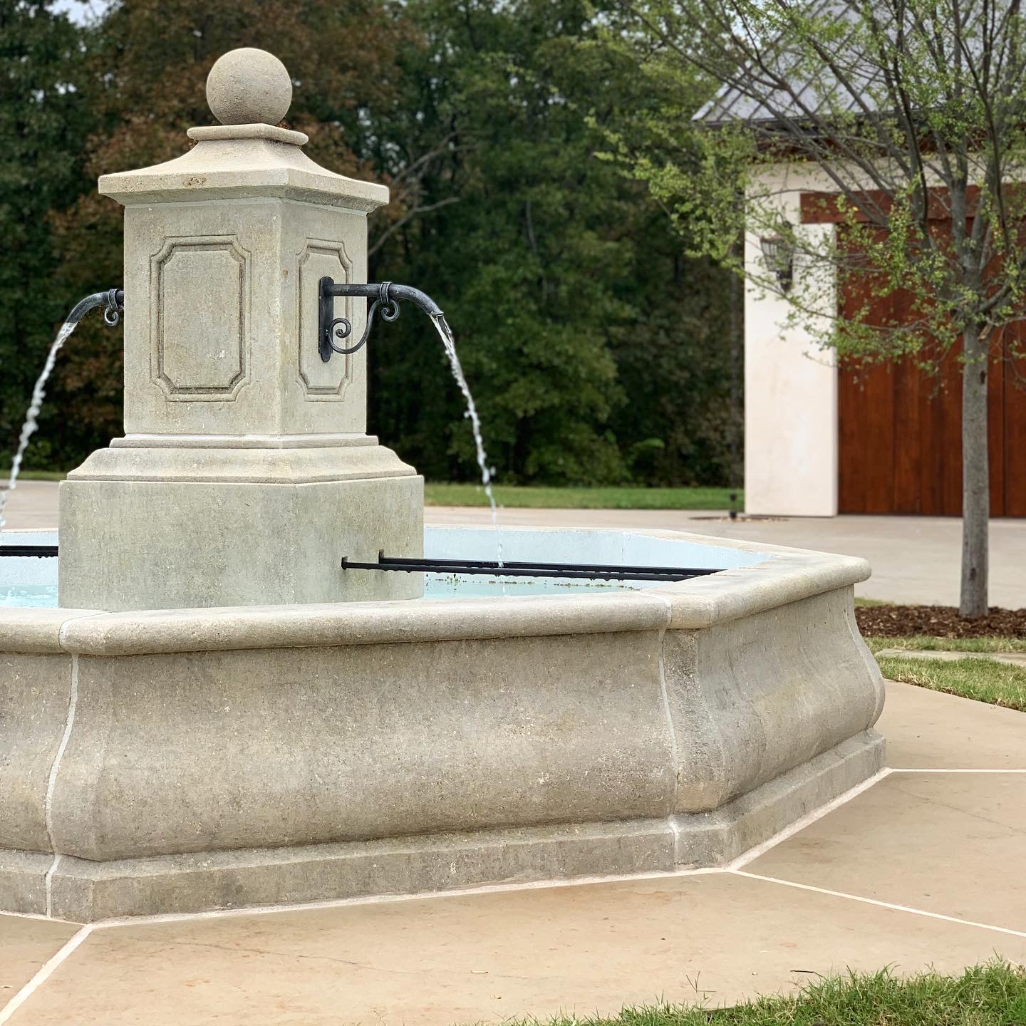 Arcadia landscaping pavers with a fountain