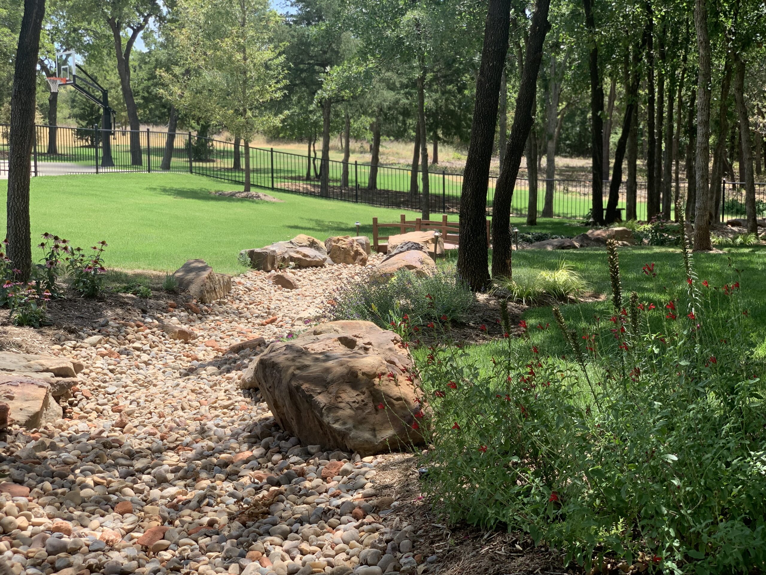 River rock creek and bridge design