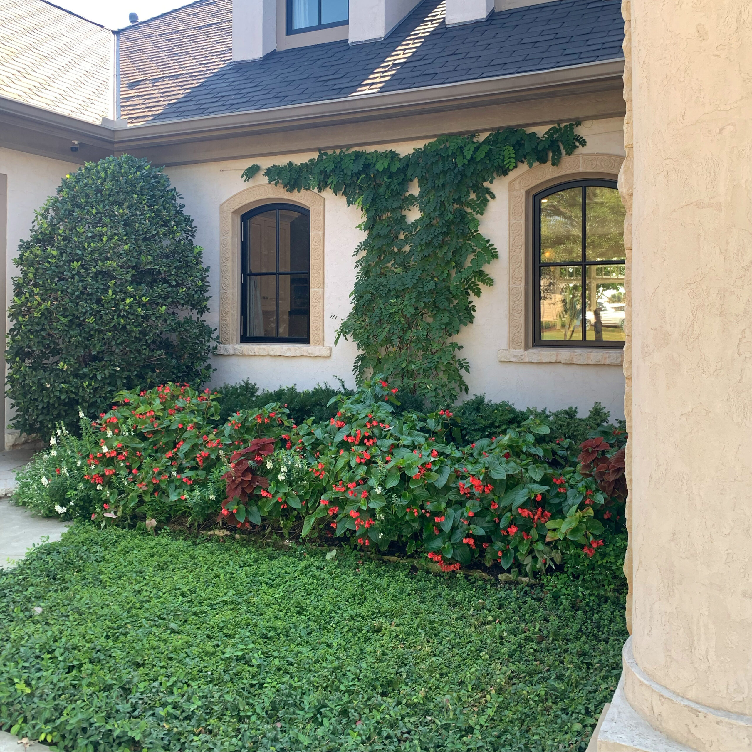 Oklahoma front flowerbed full of color