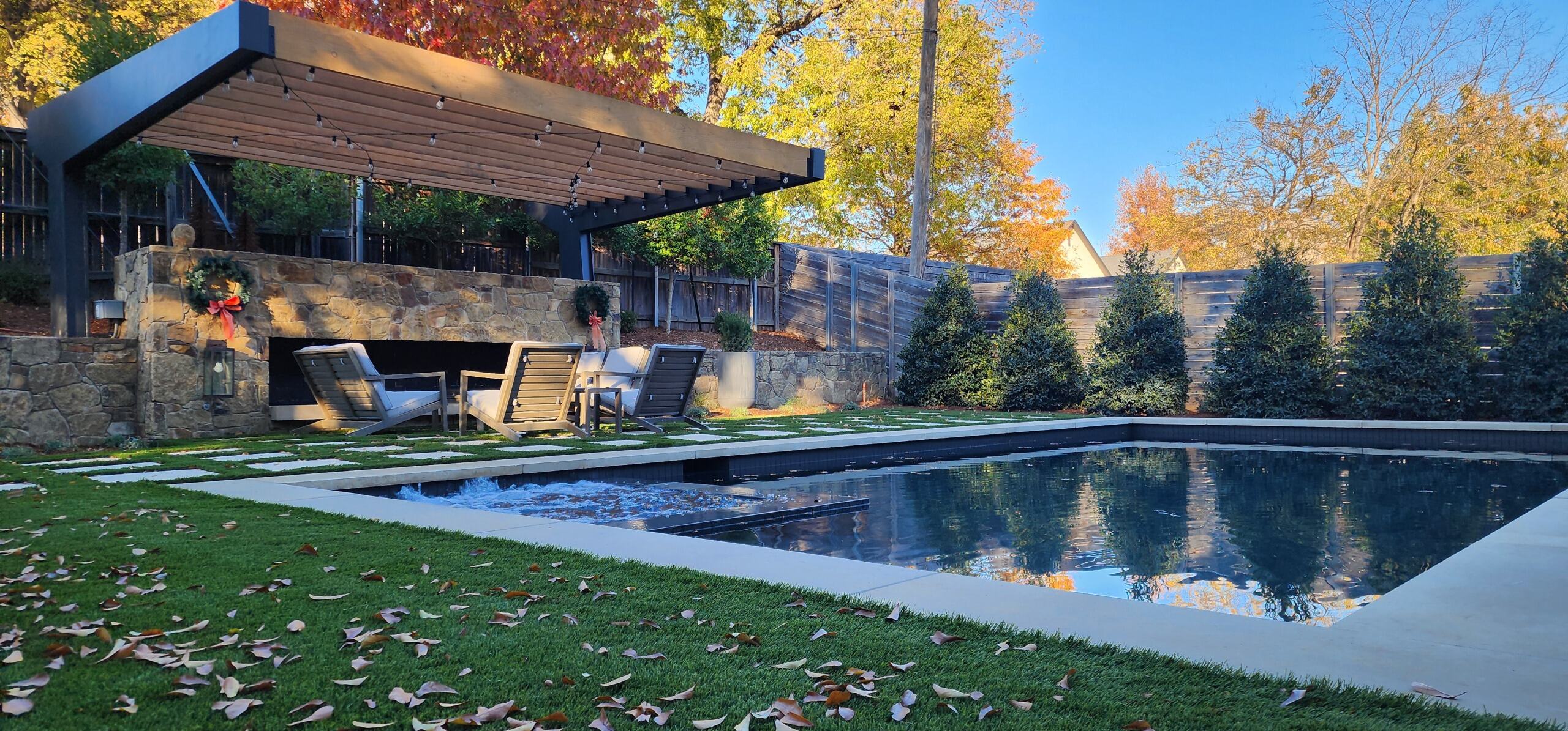 Pool, hot tub, landscape design and outdoor living space