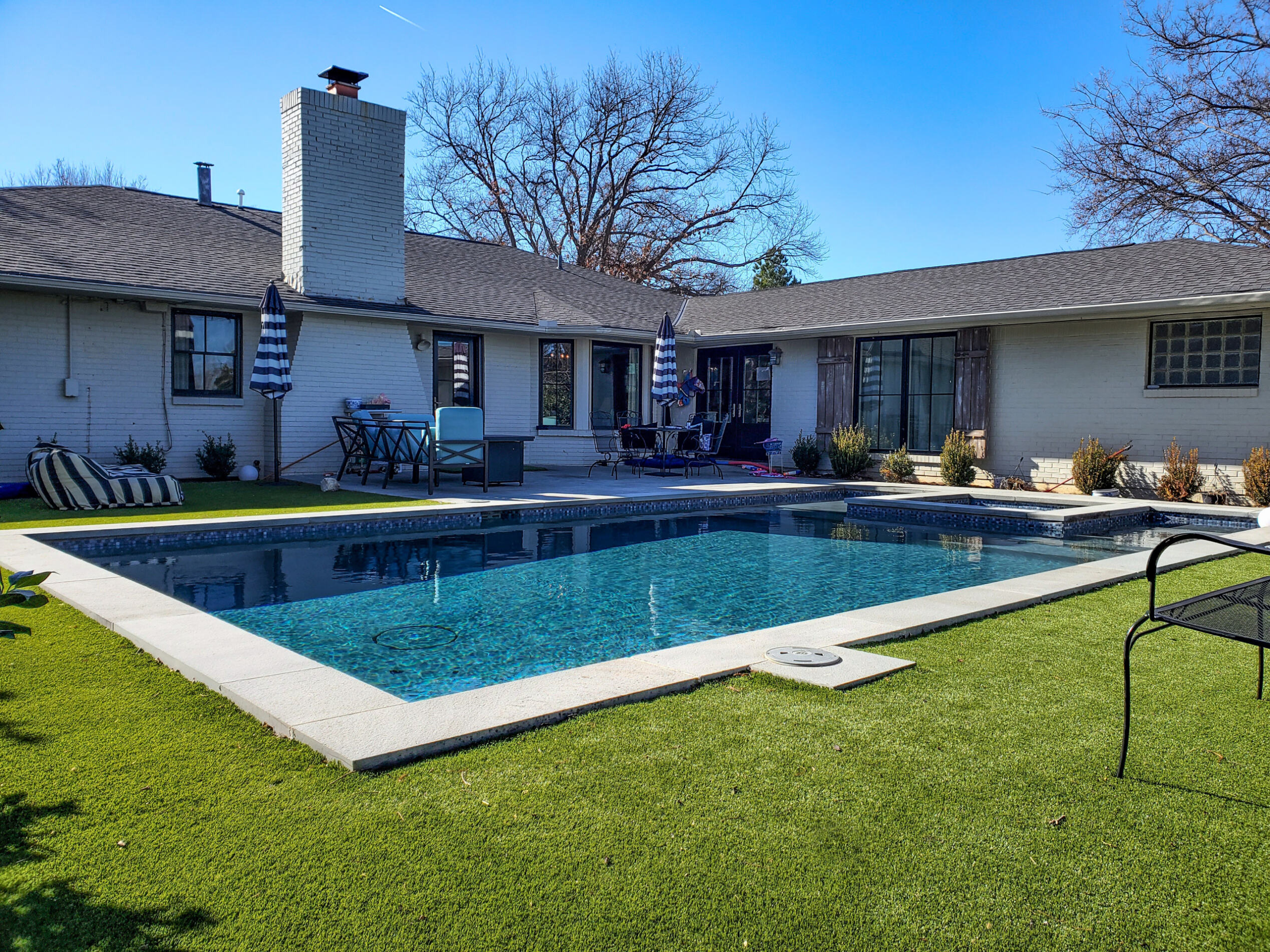 Pool and artificial turf design